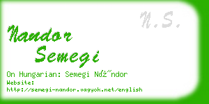 nandor semegi business card